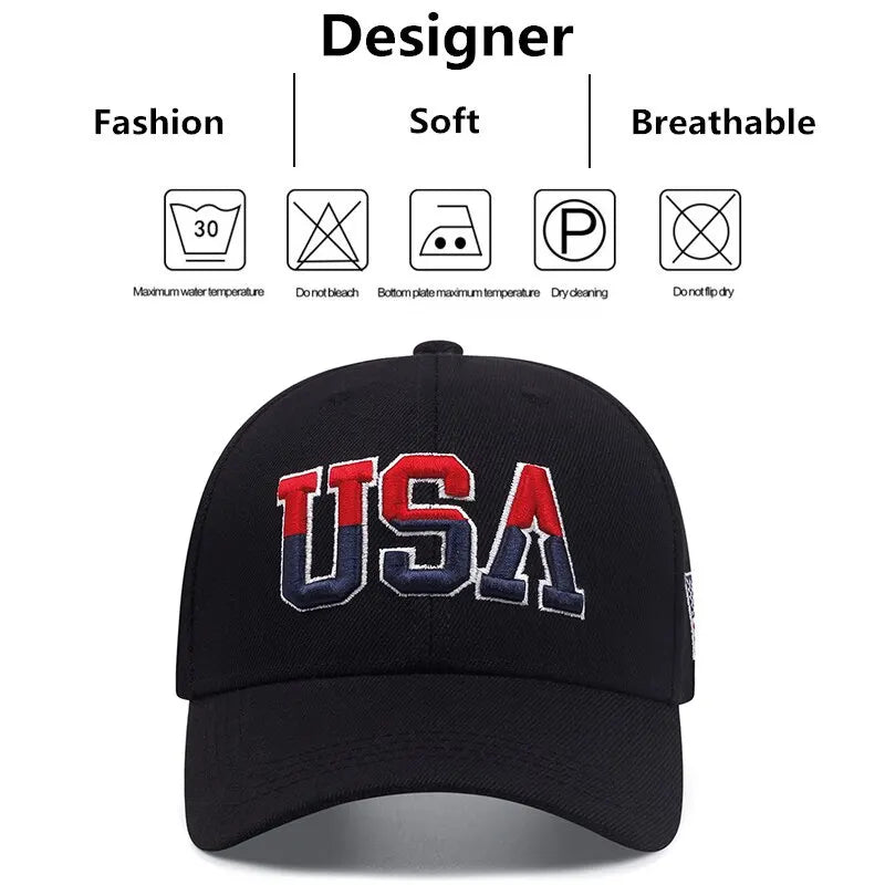 2024 New Fashion Fastball Cap Classic USA Embroidered American Flag Baseball Caps For Men Women Snapback Hat Unisex Hip Hop Hats